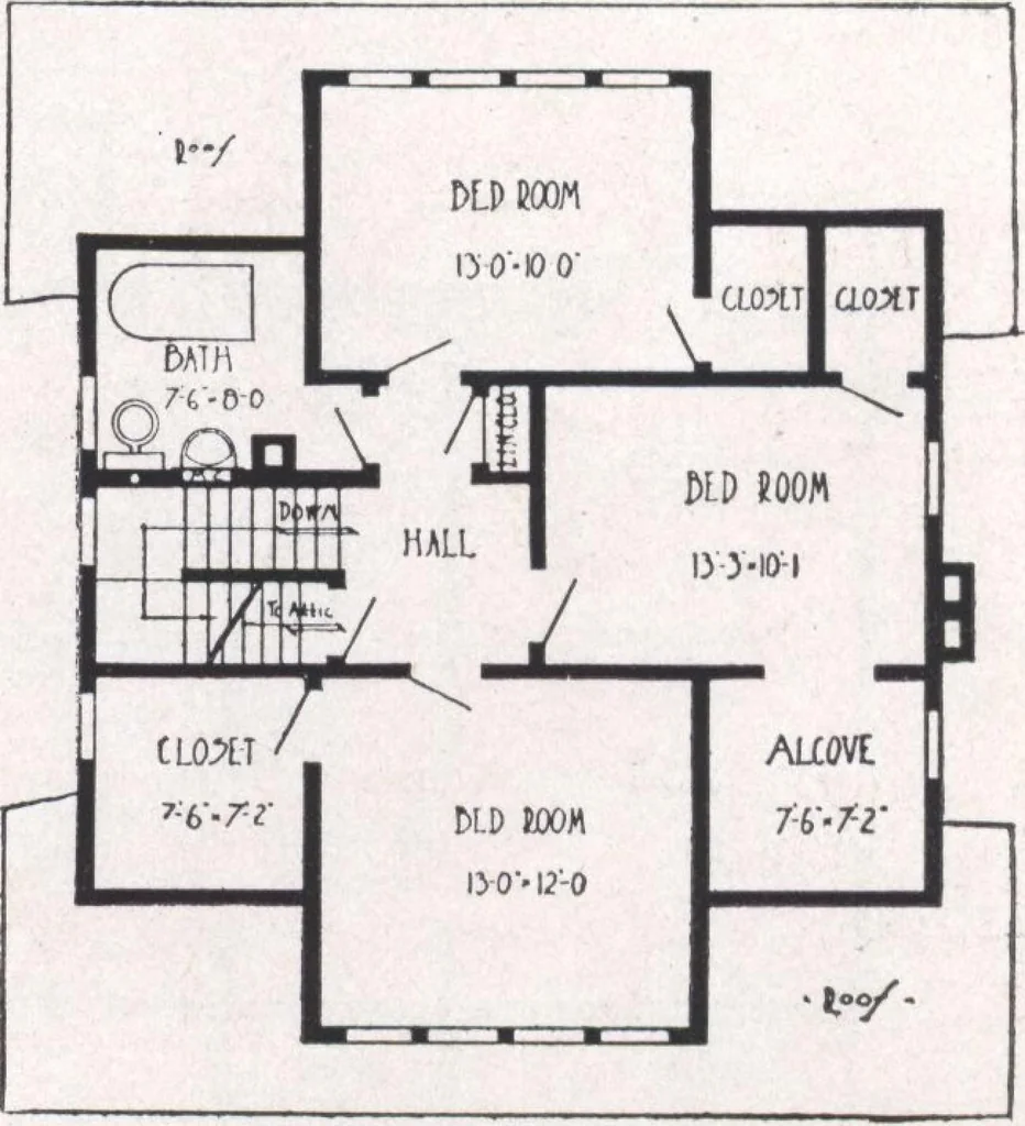 An illustration from Bennett better-built, ready-cut homes, catalog no. 21, 1922, leaf 36