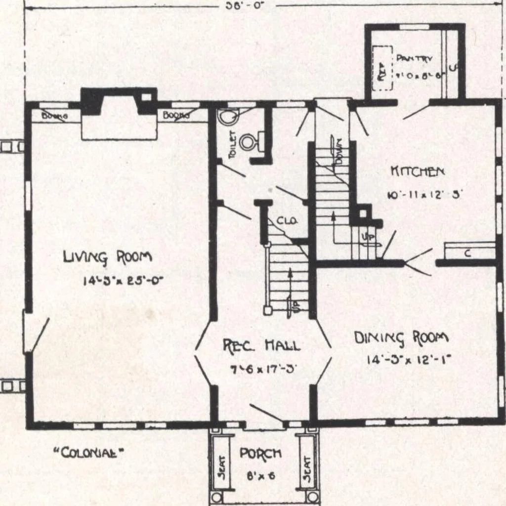 An illustration from Bennett better-built, ready-cut homes, catalog no. 21, 1922, leaf 37