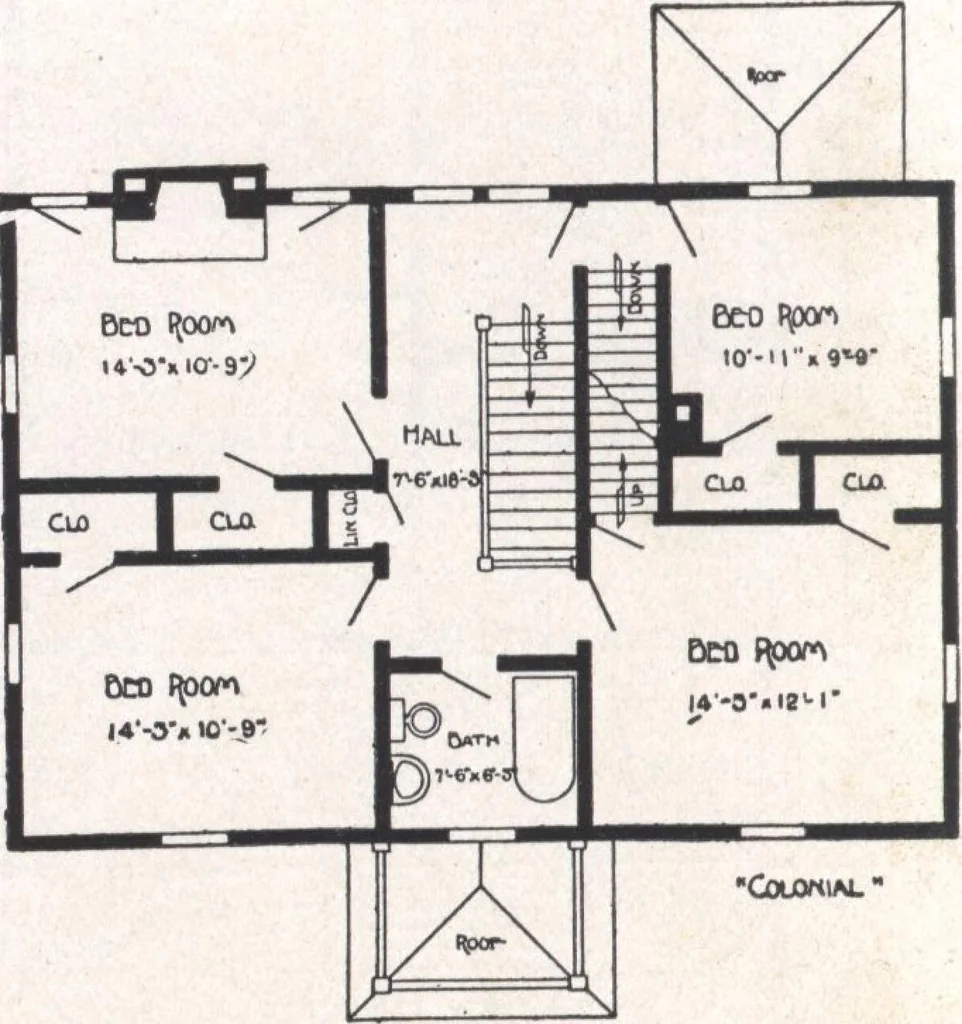 An illustration from Bennett better-built, ready-cut homes, catalog no. 21, 1922, leaf 37