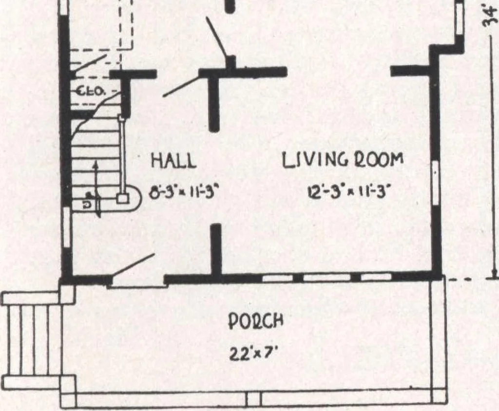 An illustration from Bennett better-built, ready-cut homes, catalog no. 21, 1922, leaf 40