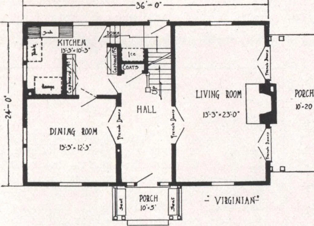 An illustration from Bennett better-built, ready-cut homes, catalog no. 21, 1922, leaf 42