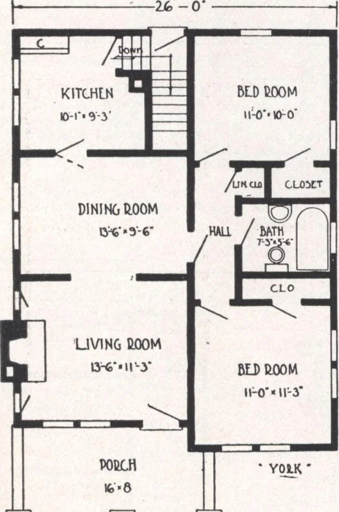 An illustration from Bennett better-built, ready-cut homes, catalog no. 21, 1922, leaf 43