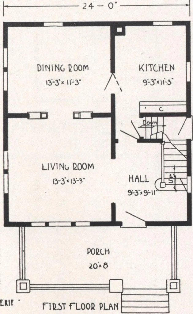 An illustration from Bennett better-built, ready-cut homes, catalog no. 21, 1922, leaf 46