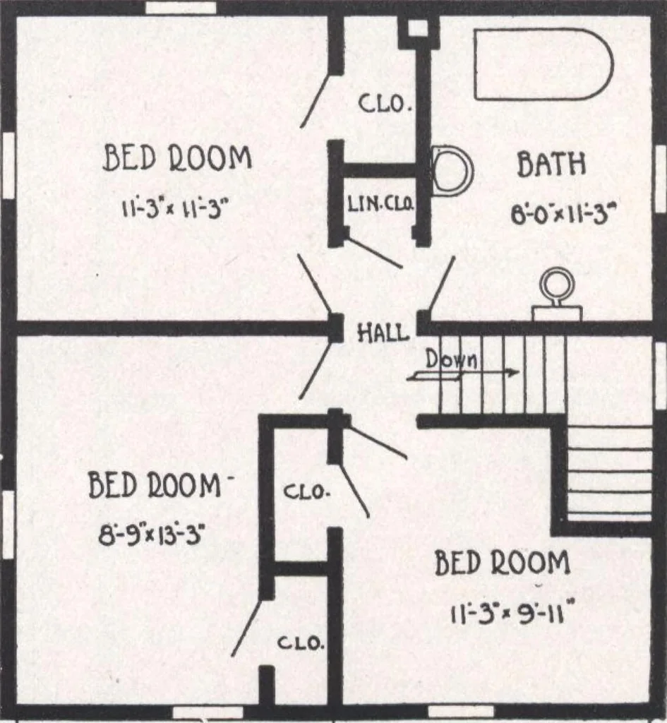 An illustration from Bennett better-built, ready-cut homes, catalog no. 21, 1922, leaf 46