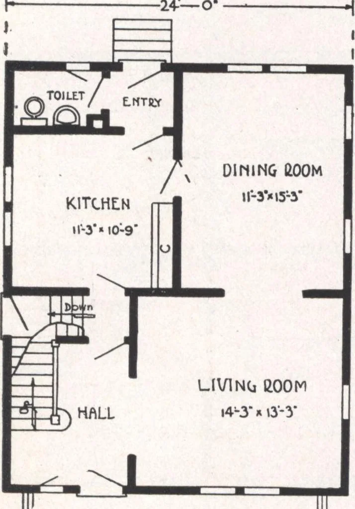 An illustration from Bennett better-built, ready-cut homes, catalog no. 21, 1922, leaf 47