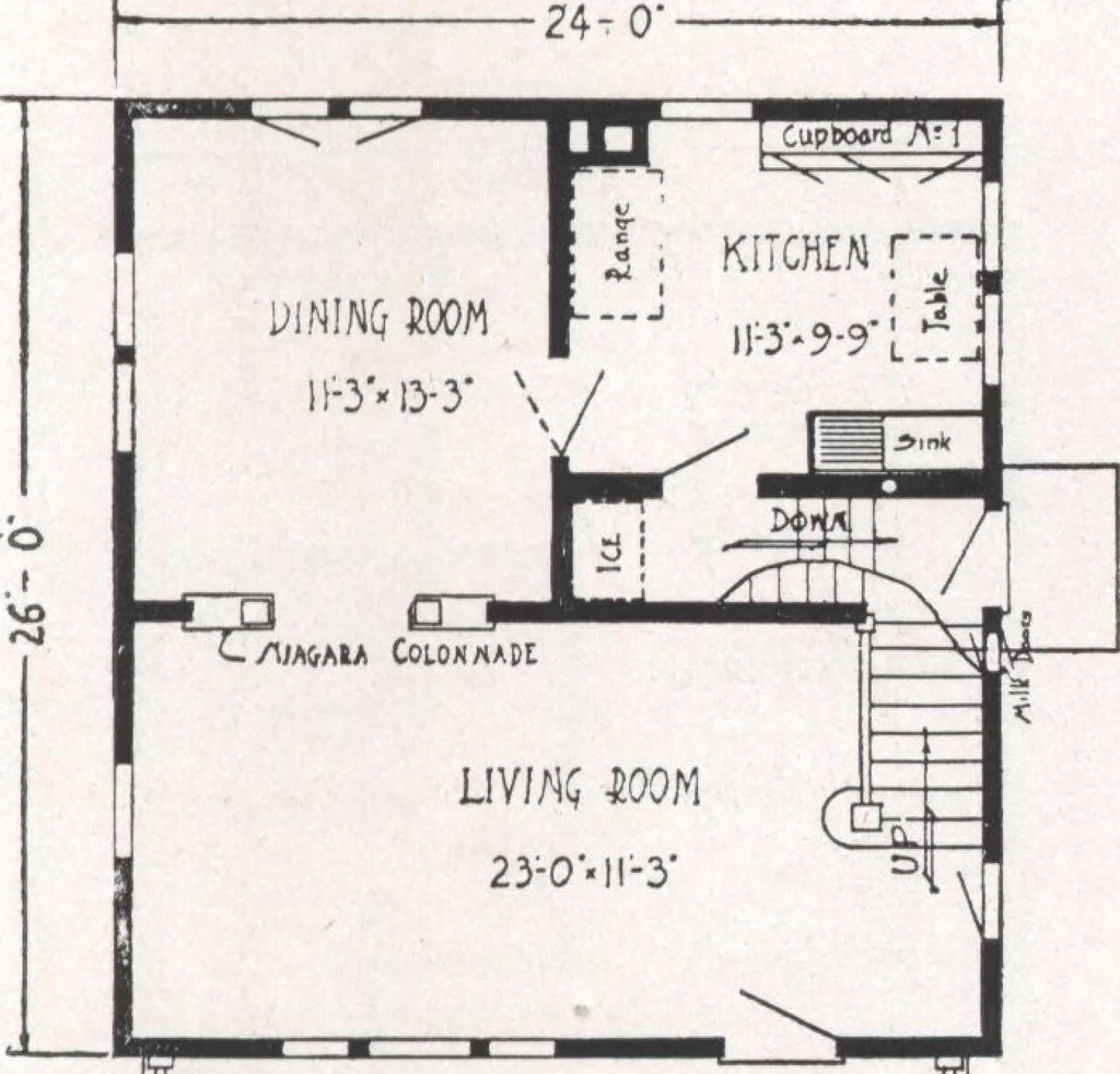 An illustration from Bennett better-built, ready-cut homes, catalog no. 21, 1922, leaf 48