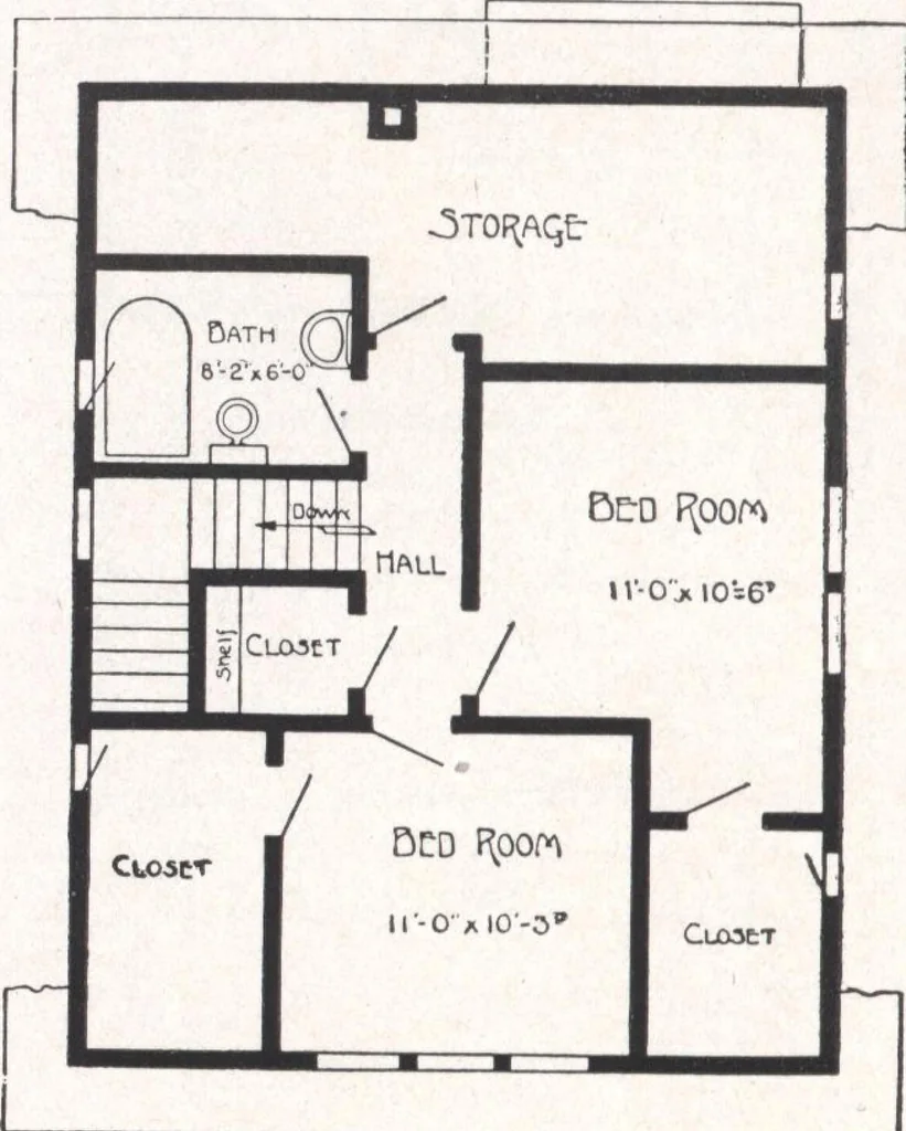 An illustration from Bennett better-built, ready-cut homes, catalog no. 21, 1922, leaf 49