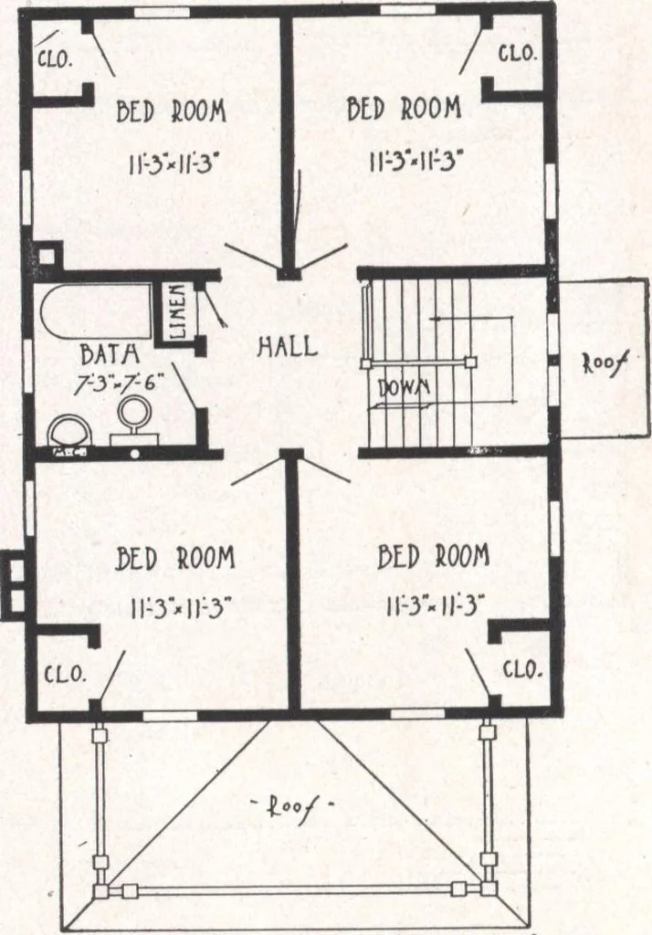 An illustration from Bennett better-built, ready-cut homes, catalog no. 21, 1922, leaf 51