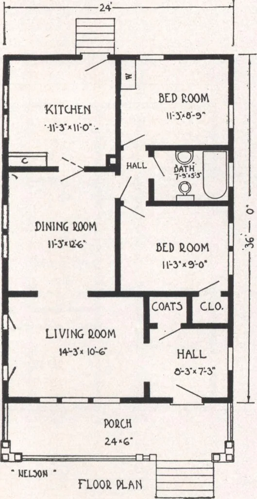 An illustration from Bennett better-built, ready-cut homes, catalog no. 21, 1922, leaf 52