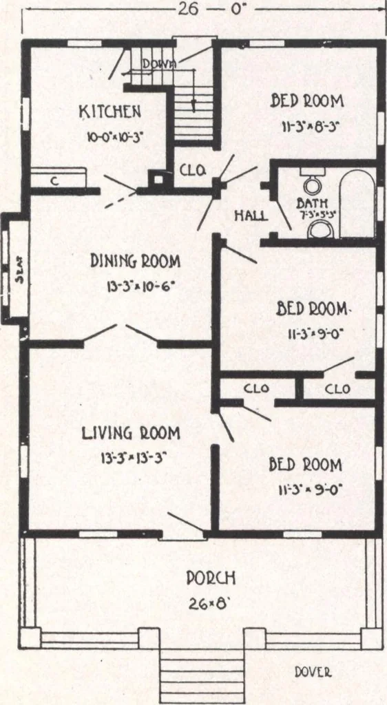 An illustration from Bennett better-built, ready-cut homes, catalog no. 21, 1922, leaf 53