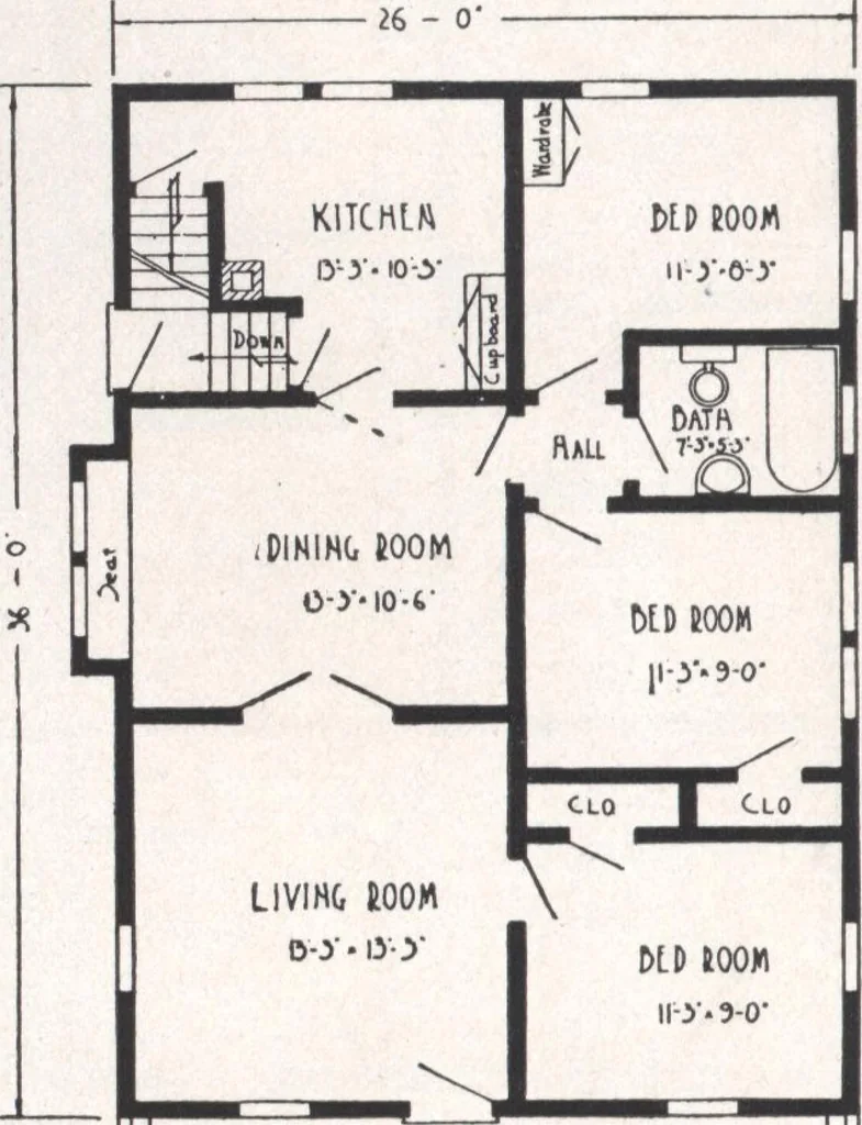 An illustration from Bennett better-built, ready-cut homes, catalog no. 21, 1922, leaf 53