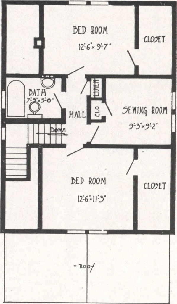An illustration from Bennett better-built, ready-cut homes, catalog no. 21, 1922, leaf 55