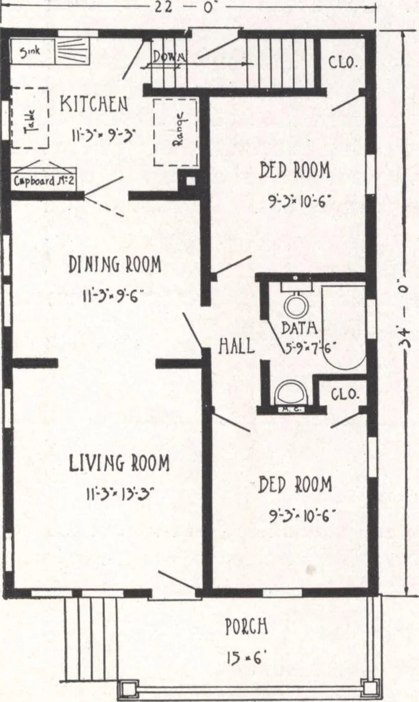 An illustration from Bennett better-built, ready-cut homes, catalog no. 21, 1922, leaf 63