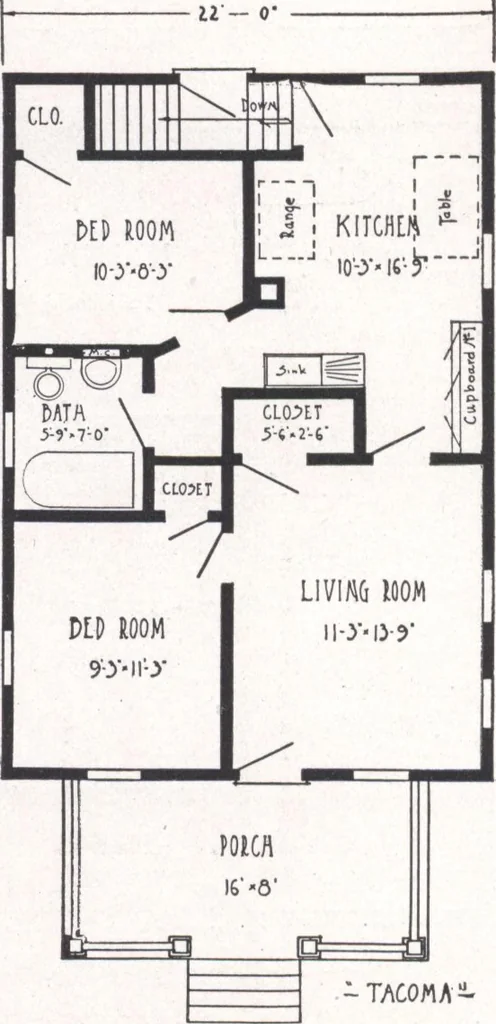 An illustration from Bennett better-built, ready-cut homes, catalog no. 21, 1922, leaf 64