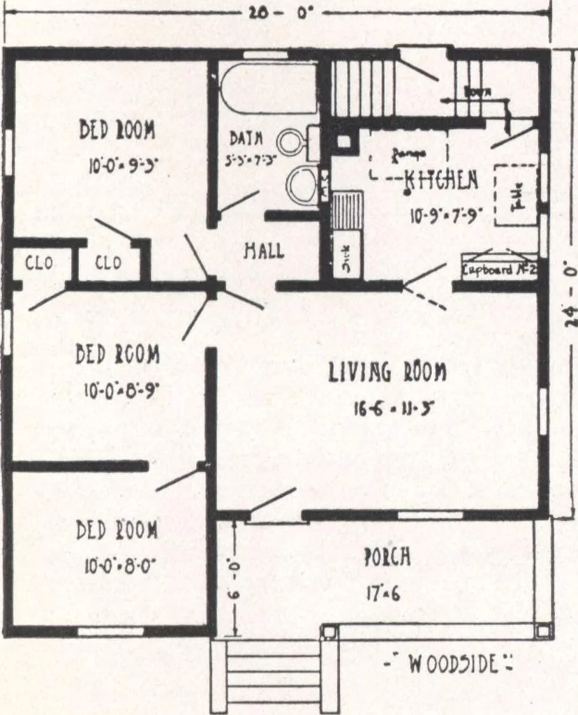An illustration from Bennett better-built, ready-cut homes, catalog no. 21, 1922, leaf 66