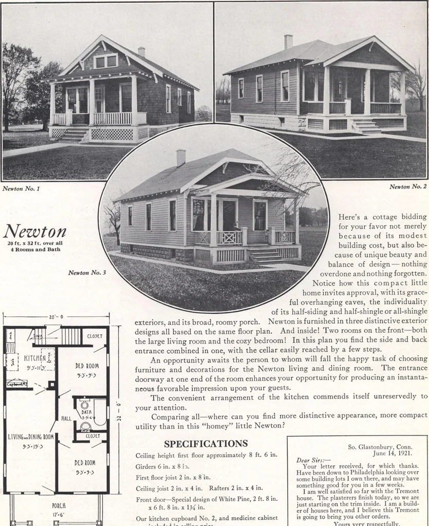 An illustration from Bennett better-built, ready-cut homes, catalog no. 21, 1922, leaf 67