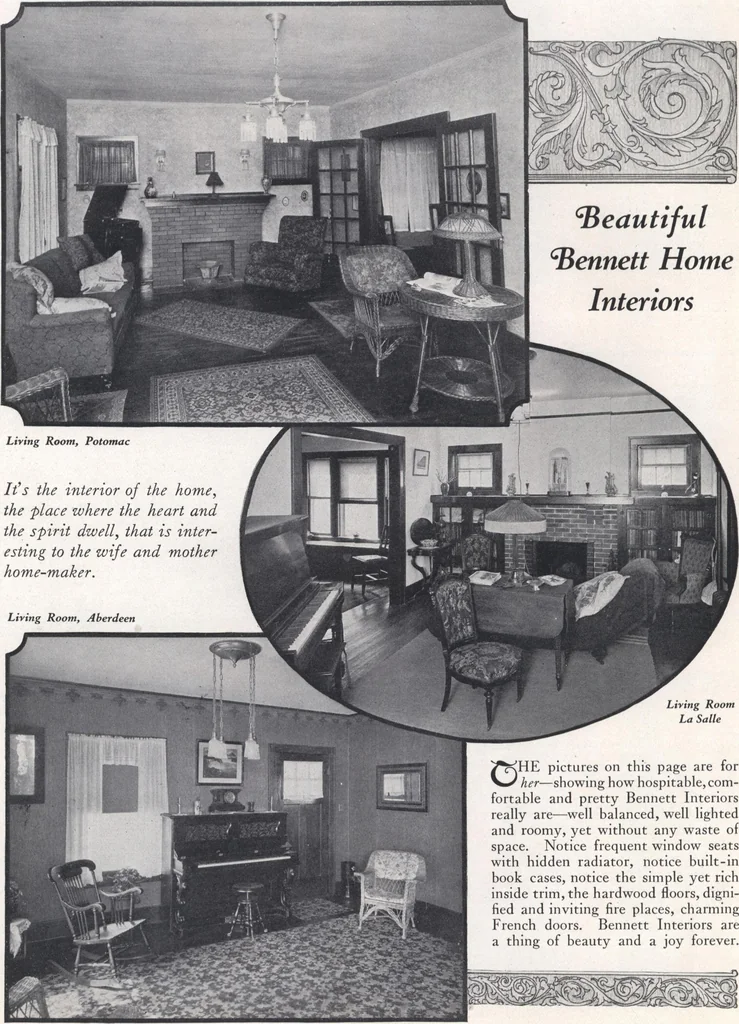 An illustration from Bennett better-built, ready-cut homes, catalog no. 21, 1922, leaf 71