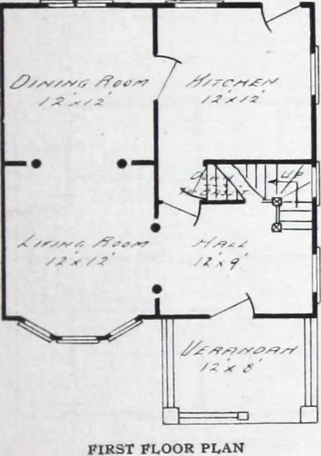 An illustration from Readi-cut houses (frame or brick veneer) : substantial, warm, comfortable, attractive : manufactured in our mills in Toronto, Ottawa, Vancouver ..., 1915, leaf 28
