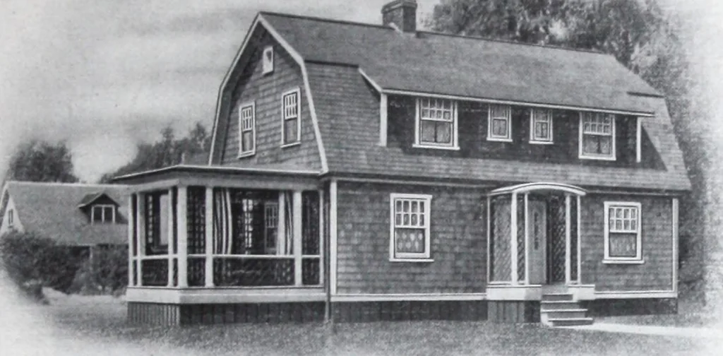 An illustration from Readi-cut houses (frame or brick veneer) : substantial, warm, comfortable, attractive : manufactured in our mills in Toronto, Ottawa, Vancouver ..., 1915, leaf 30