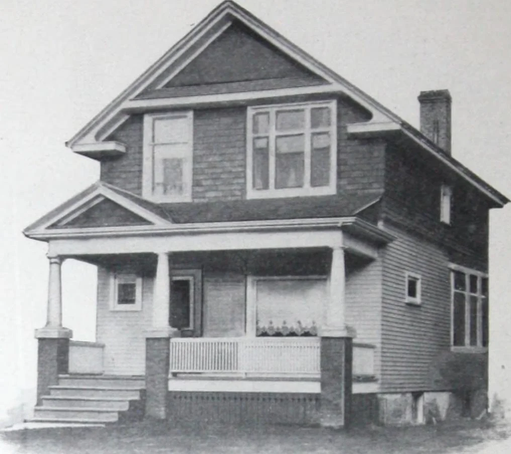An illustration from Readi-cut houses (frame or brick veneer) : substantial, warm, comfortable, attractive : manufactured in our mills in Toronto, Ottawa, Vancouver ..., 1915, leaf 35