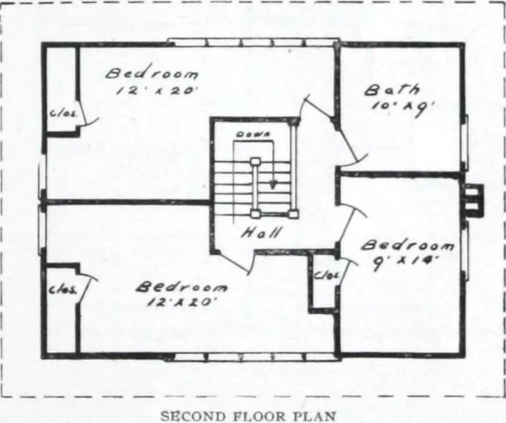 An illustration from Readi-cut houses (frame or brick veneer) : substantial, warm, comfortable, attractive : manufactured in our mills in Toronto, Ottawa, Vancouver ..., 1915, leaf 38