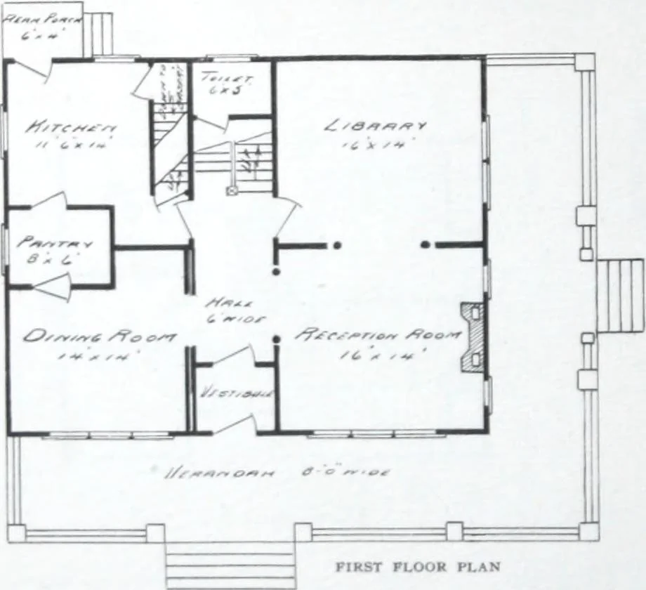 An illustration from Readi-cut houses (frame or brick veneer) : substantial, warm, comfortable, attractive : manufactured in our mills in Toronto, Ottawa, Vancouver ..., 1915, leaf 39