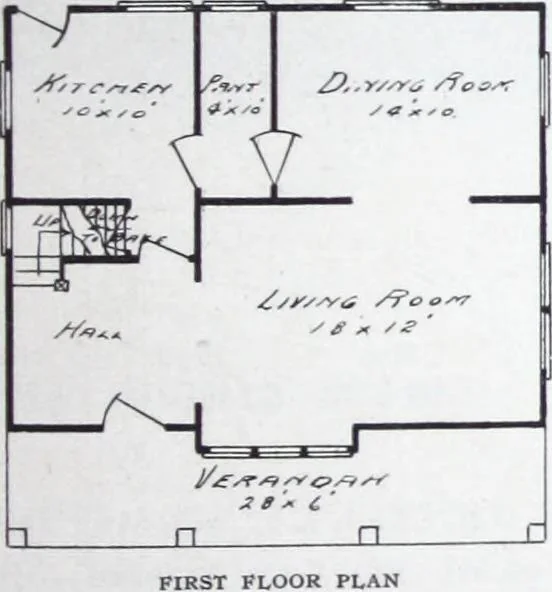 An illustration from Readi-cut houses (frame or brick veneer) : substantial, warm, comfortable, attractive : manufactured in our mills in Toronto, Ottawa, Vancouver ..., 1915, leaf 40