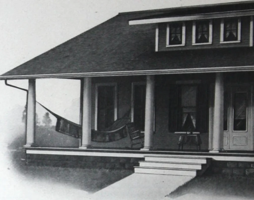 An illustration from Readi-cut houses (frame or brick veneer) : substantial, warm, comfortable, attractive : manufactured in our mills in Toronto, Ottawa, Vancouver ..., 1915, leaf 41