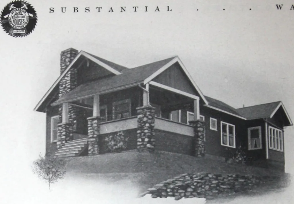 An illustration from Readi-cut houses (frame or brick veneer) : substantial, warm, comfortable, attractive : manufactured in our mills in Toronto, Ottawa, Vancouver ..., 1915, leaf 43
