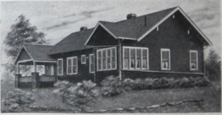 An illustration from Readi-cut houses (frame or brick veneer) : substantial, warm, comfortable, attractive : manufactured in our mills in Toronto, Ottawa, Vancouver ..., 1915, leaf 43