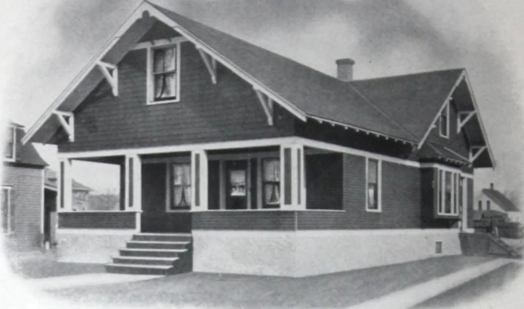 An illustration from Readi-cut houses (frame or brick veneer) : substantial, warm, comfortable, attractive : manufactured in our mills in Toronto, Ottawa, Vancouver ..., 1915, leaf 49