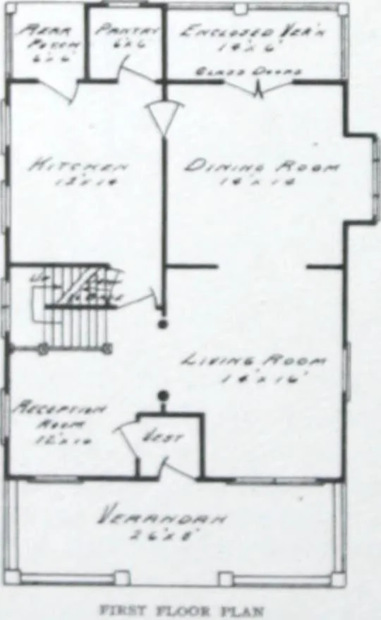 An illustration from Readi-cut houses (frame or brick veneer) : substantial, warm, comfortable, attractive : manufactured in our mills in Toronto, Ottawa, Vancouver ..., 1915, leaf 49