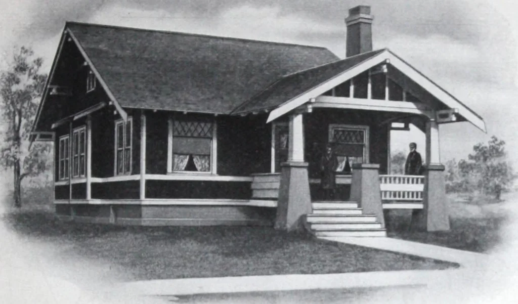 An illustration from Readi-cut houses (frame or brick veneer) : substantial, warm, comfortable, attractive : manufactured in our mills in Toronto, Ottawa, Vancouver ..., 1915, leaf 50