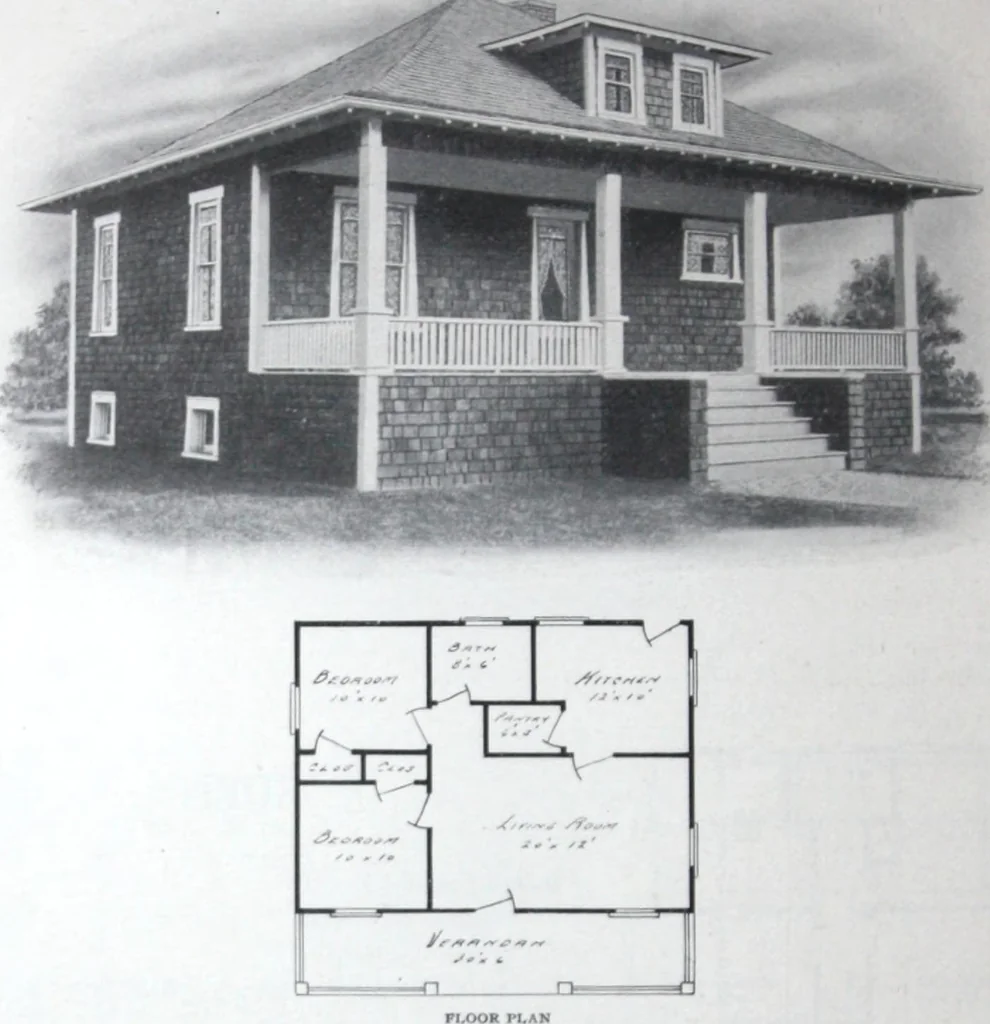 An illustration from Readi-cut houses (frame or brick veneer) : substantial, warm, comfortable, attractive : manufactured in our mills in Toronto, Ottawa, Vancouver ..., 1915, leaf 51