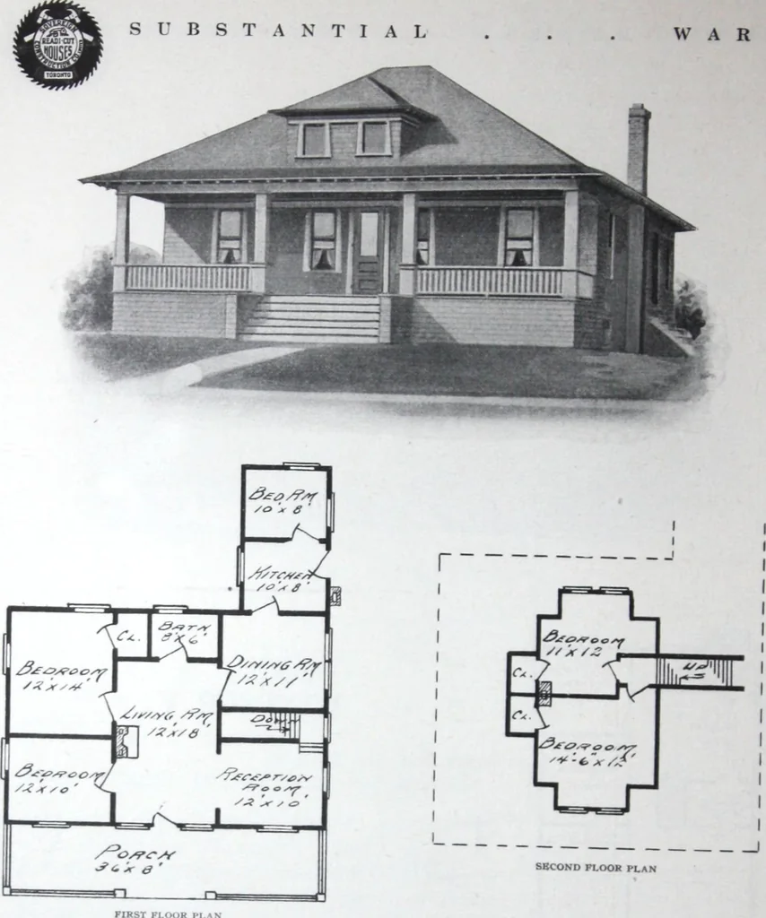 An illustration from Readi-cut houses (frame or brick veneer) : substantial, warm, comfortable, attractive : manufactured in our mills in Toronto, Ottawa, Vancouver ..., 1915, leaf 53
