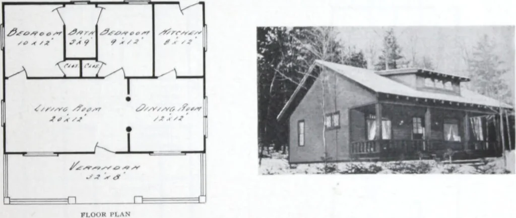 An illustration from Readi-cut houses (frame or brick veneer) : substantial, warm, comfortable, attractive : manufactured in our mills in Toronto, Ottawa, Vancouver ..., 1915, leaf 54