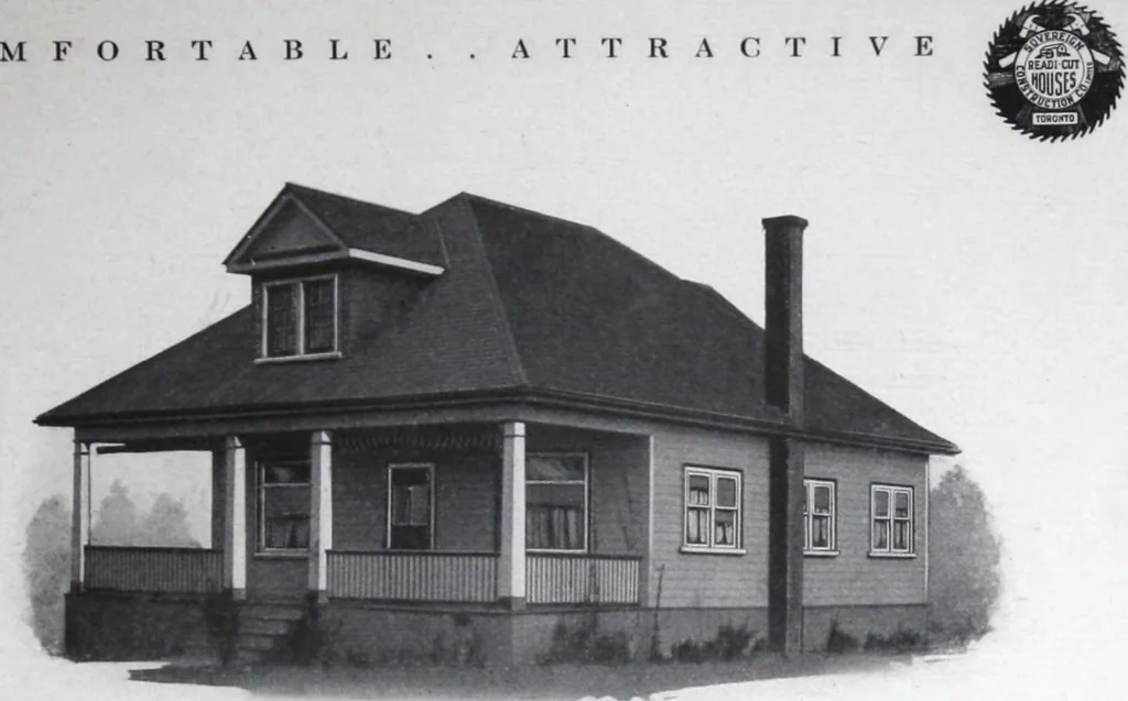 An illustration from Readi-cut houses (frame or brick veneer) : substantial, warm, comfortable, attractive : manufactured in our mills in Toronto, Ottawa, Vancouver ..., 1915, leaf 56