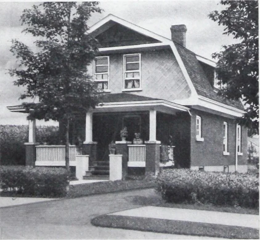 An illustration from Readi-cut houses (frame or brick veneer) : substantial, warm, comfortable, attractive : manufactured in our mills in Toronto, Ottawa, Vancouver ..., 1915, leaf 6