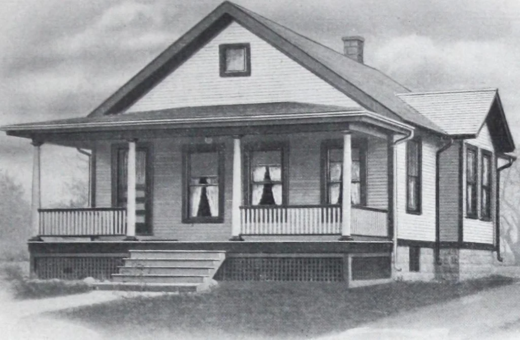 An illustration from Readi-cut houses (frame or brick veneer) : substantial, warm, comfortable, attractive : manufactured in our mills in Toronto, Ottawa, Vancouver ..., 1915, leaf 60