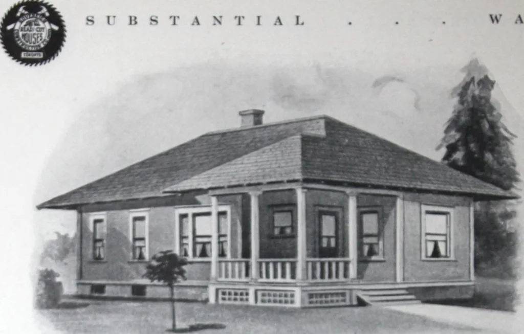An illustration from Readi-cut houses (frame or brick veneer) : substantial, warm, comfortable, attractive : manufactured in our mills in Toronto, Ottawa, Vancouver ..., 1915, leaf 61