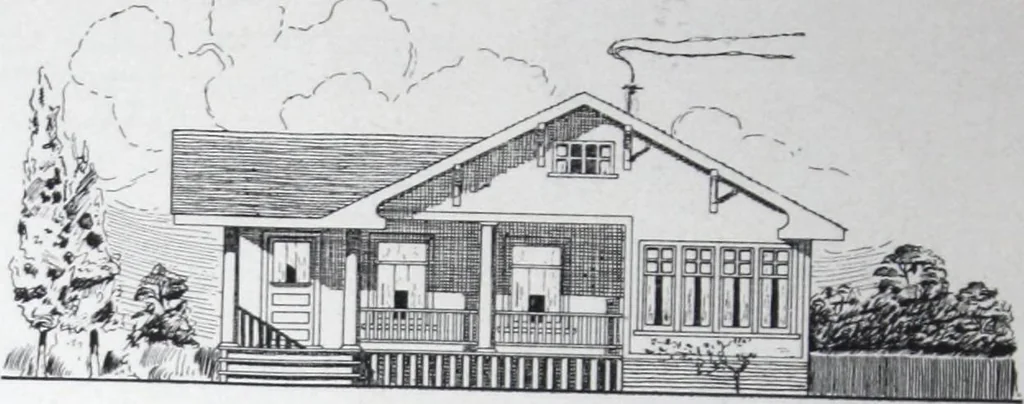 An illustration from Readi-cut houses (frame or brick veneer) : substantial, warm, comfortable, attractive : manufactured in our mills in Toronto, Ottawa, Vancouver ..., 1915, leaf 65