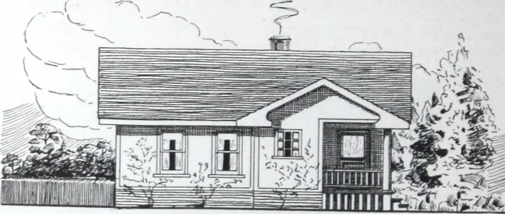 An illustration from Readi-cut houses (frame or brick veneer) : substantial, warm, comfortable, attractive : manufactured in our mills in Toronto, Ottawa, Vancouver ..., 1915, leaf 65
