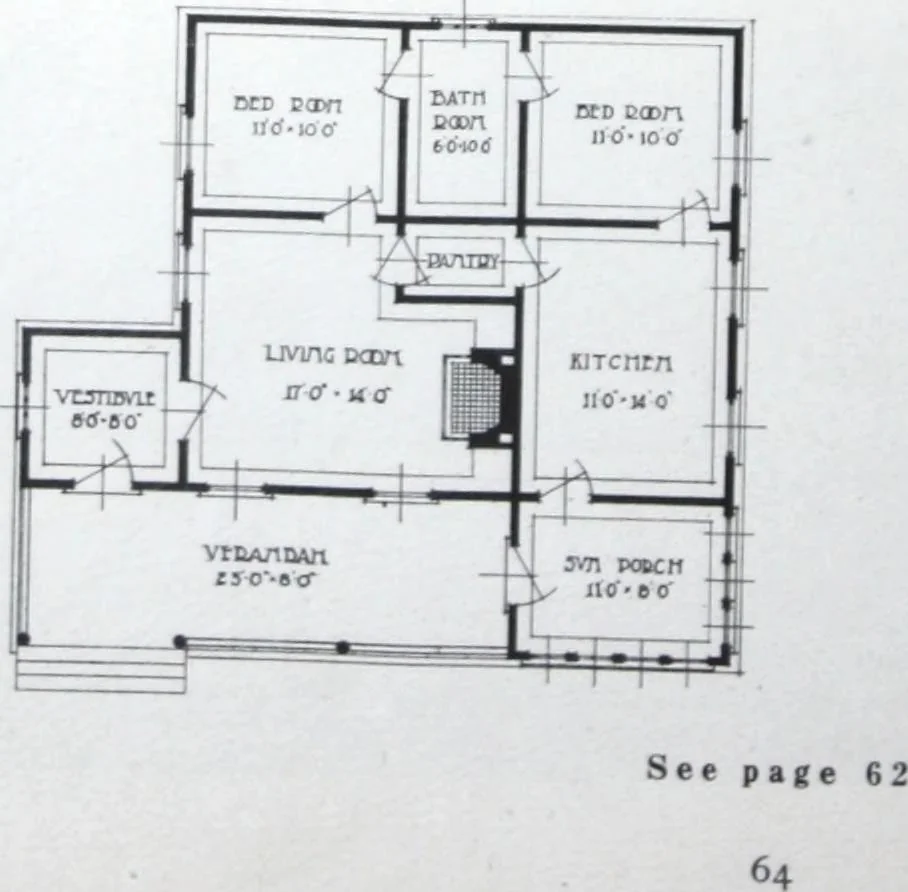 An illustration from Readi-cut houses (frame or brick veneer) : substantial, warm, comfortable, attractive : manufactured in our mills in Toronto, Ottawa, Vancouver ..., 1915, leaf 65