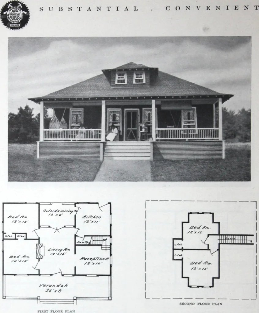 An illustration from Readi-cut houses (frame or brick veneer) : substantial, warm, comfortable, attractive : manufactured in our mills in Toronto, Ottawa, Vancouver ..., 1915, leaf 69