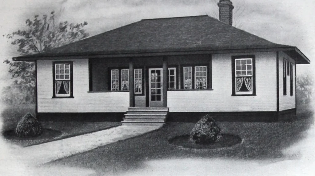 An illustration from Readi-cut houses (frame or brick veneer) : substantial, warm, comfortable, attractive : manufactured in our mills in Toronto, Ottawa, Vancouver ..., 1915, leaf 70