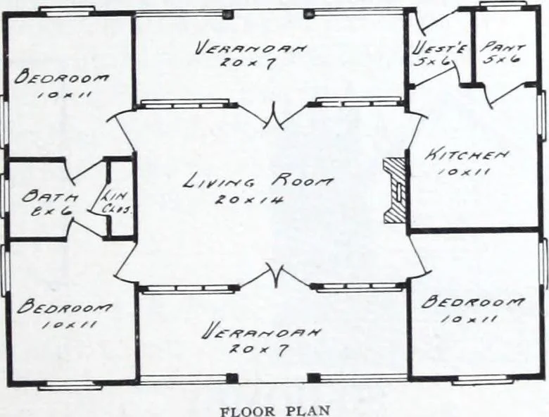 An illustration from Readi-cut houses (frame or brick veneer) : substantial, warm, comfortable, attractive : manufactured in our mills in Toronto, Ottawa, Vancouver ..., 1915, leaf 70