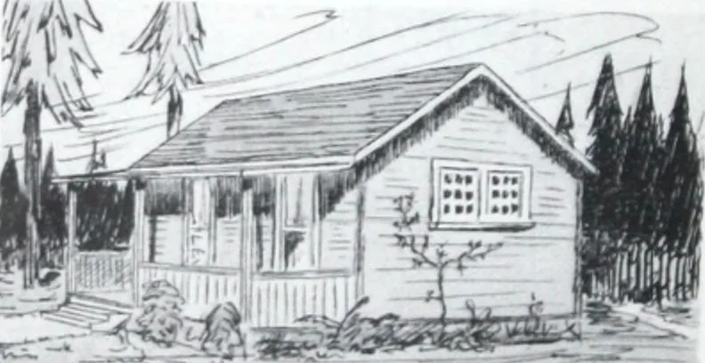 An illustration from Readi-cut houses (frame or brick veneer) : substantial, warm, comfortable, attractive : manufactured in our mills in Toronto, Ottawa, Vancouver ..., 1915, leaf 71