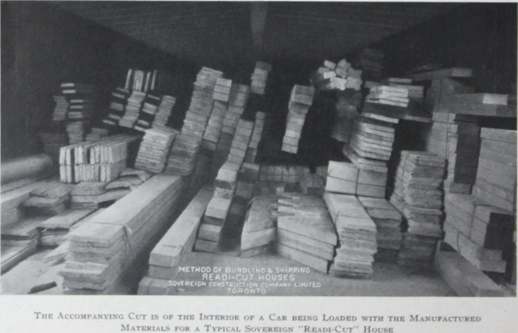 An illustration from Readi-cut houses (frame or brick veneer) : substantial, warm, comfortable, attractive : manufactured in our mills in Toronto, Ottawa, Vancouver ..., 1915, leaf 75