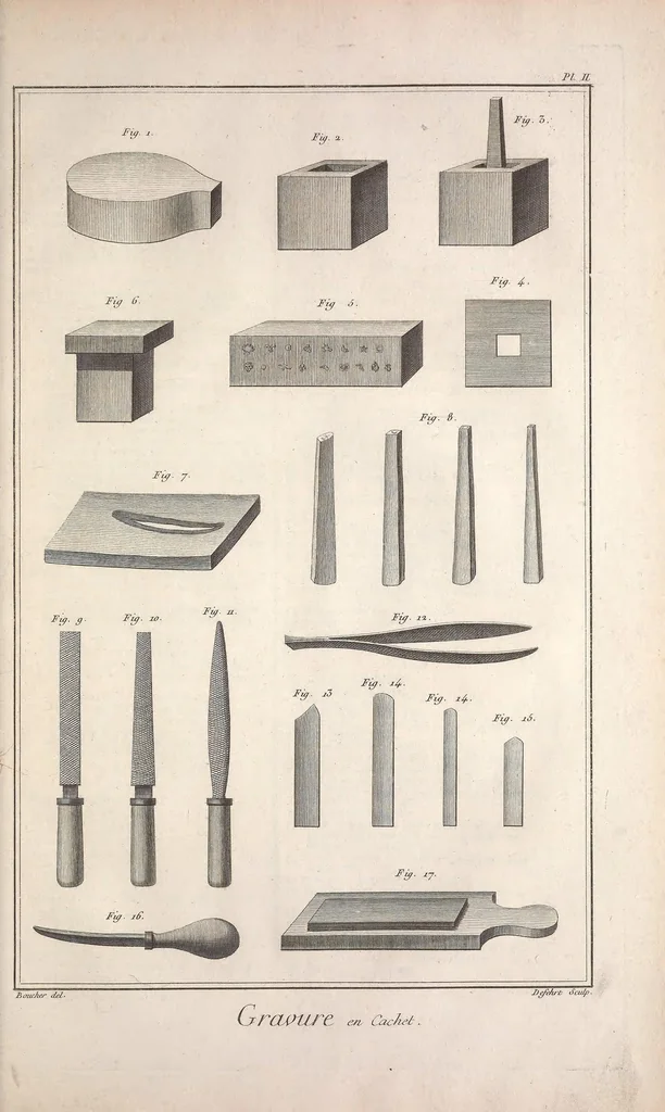 An illustration from Recueil de planches, sur les sciences, les arts libéraux, et les arts méchaniques : avec leur explication .., 1762, leaf 423