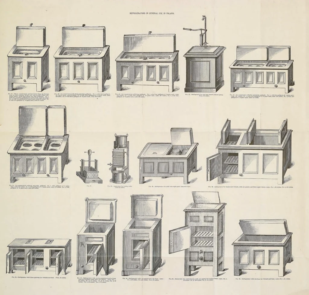 An illustration from Refrigerators and food perservation in foreign countries, 1890, leaf 181